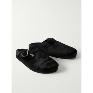 NWB YUKETEN Sal 1 Calf Hair Clogs Leather / Black Bostonian Portugal